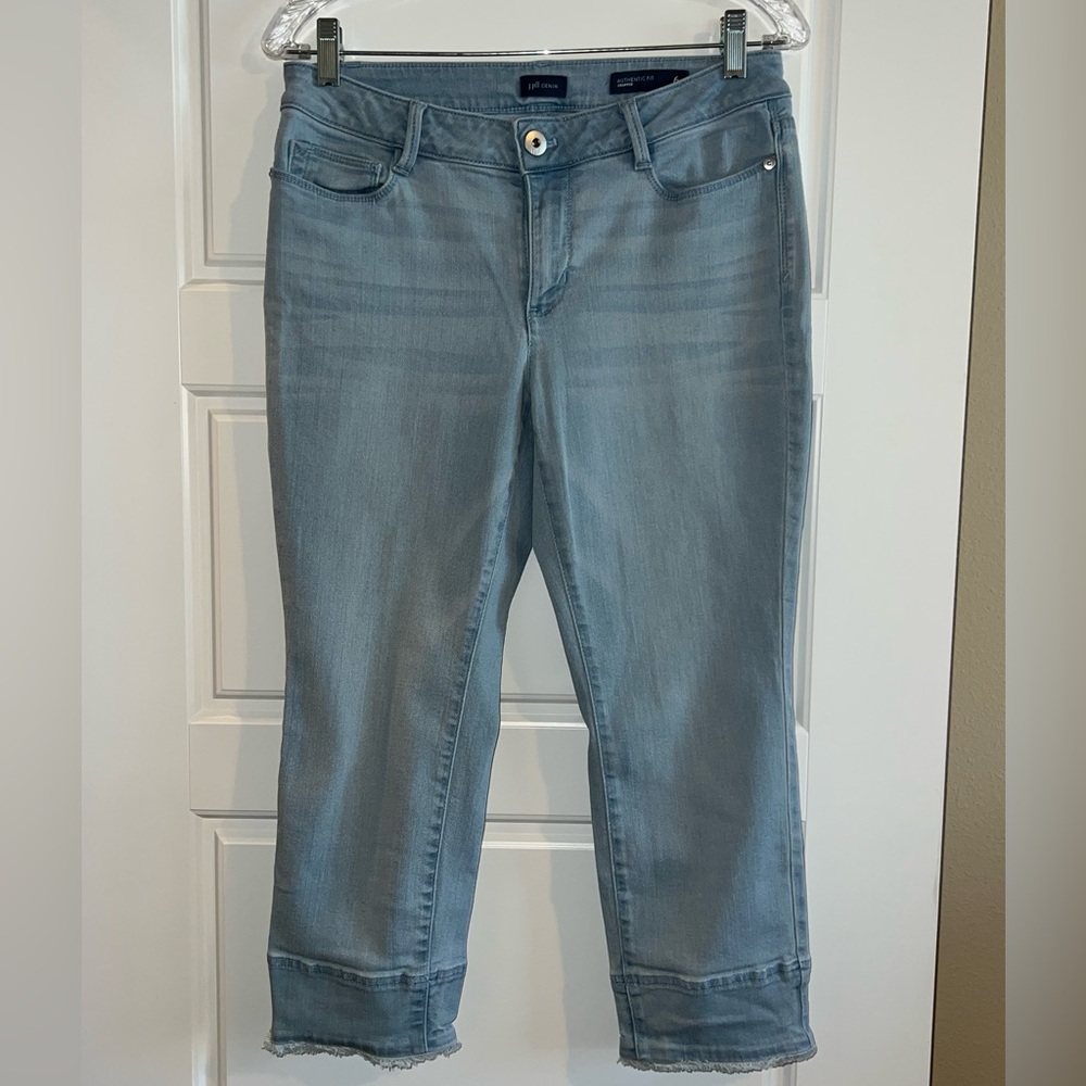 J. Jill Authentic Fit Cropped Blue Denim Jean Size 6 Petite